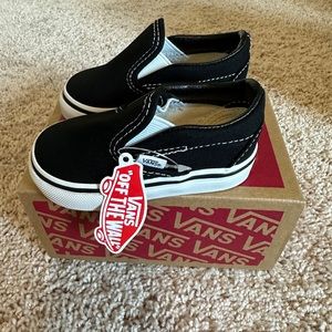 Black slip on vans baby BRAND NEW